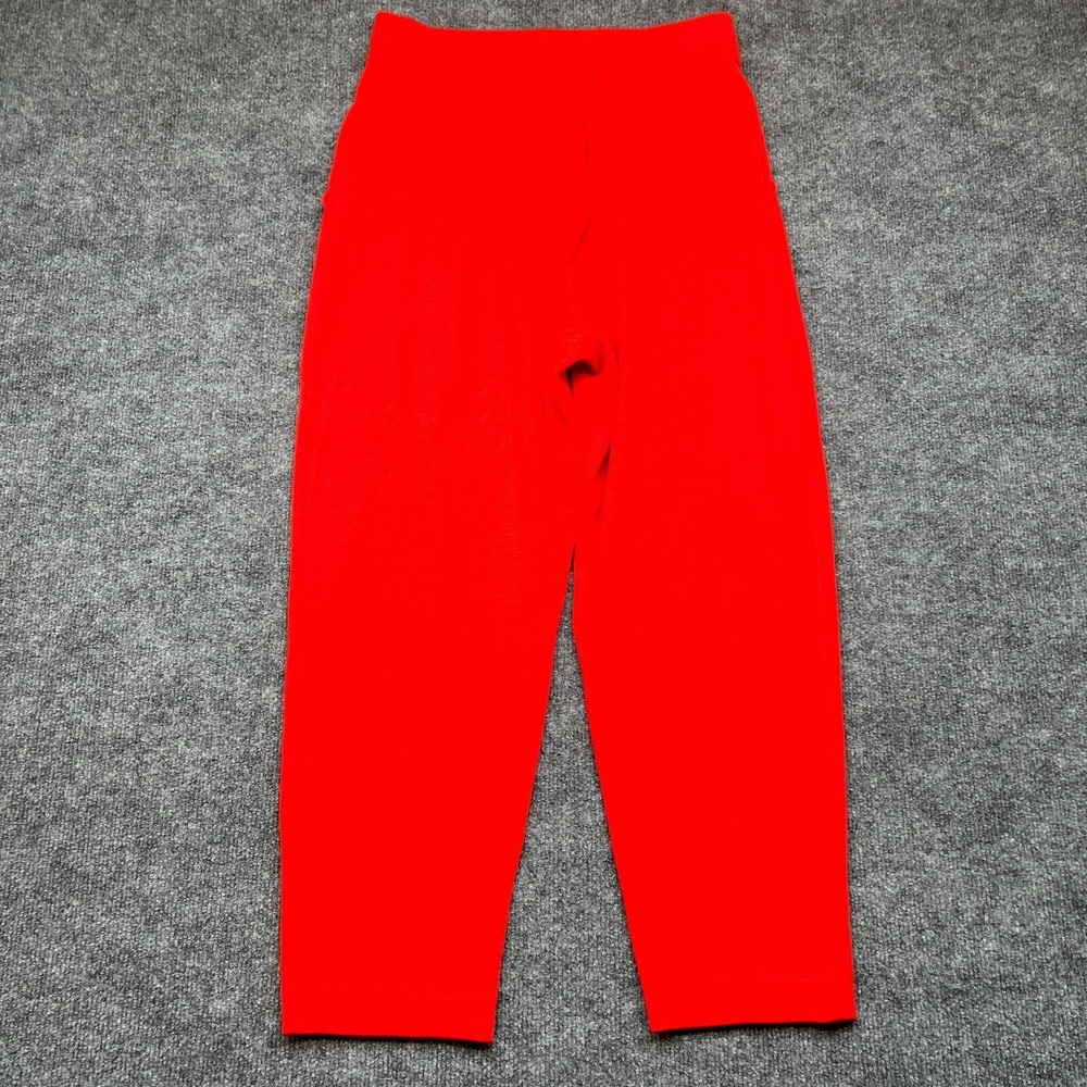 Vtg St John Sport Knit‎ Pants Women Medium Red Pull On Track Lounge - Picture 9 of 10